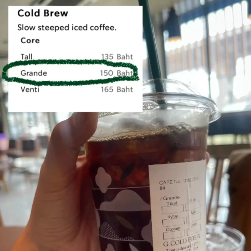 Cold Brew (Grande 150 THB)